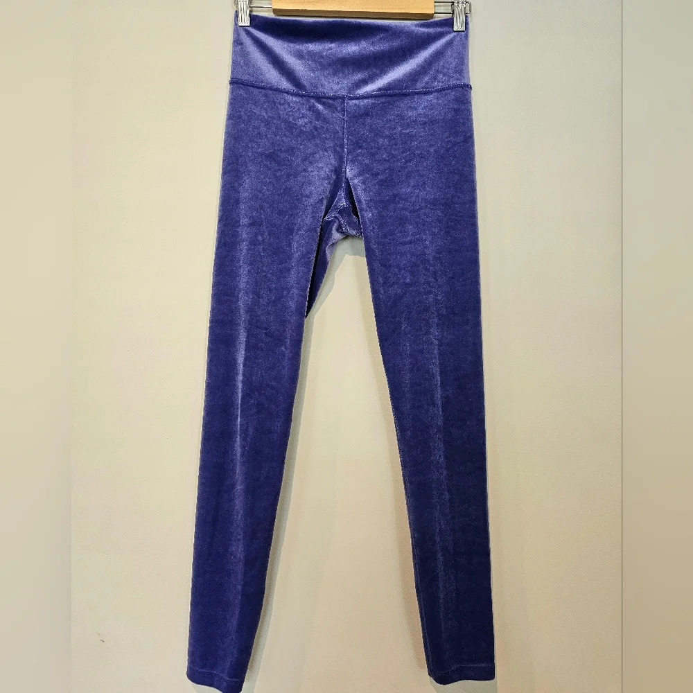 Athleta •Size Small• Elation Velvet Tight Purple Pull On Leggings